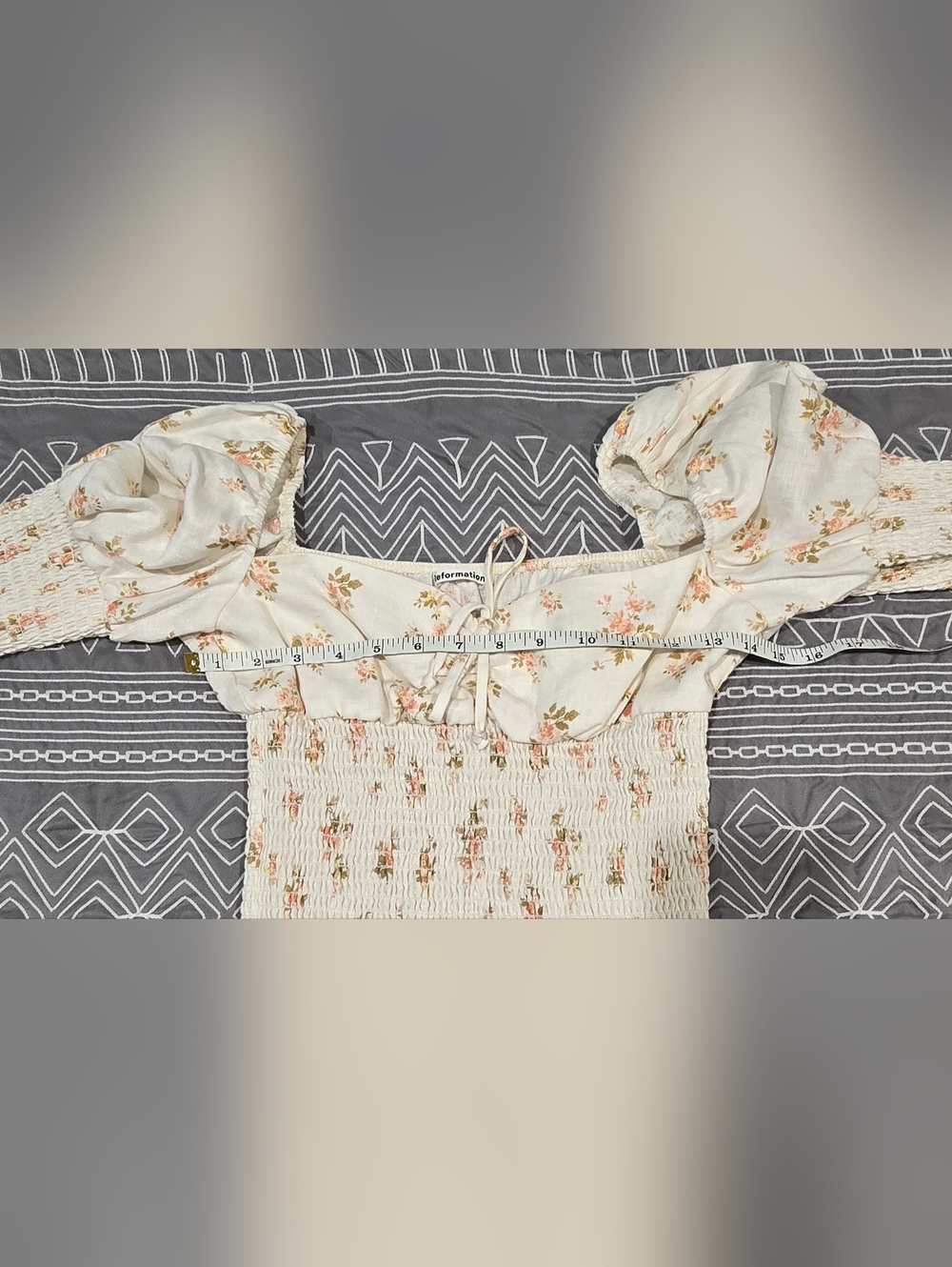 Reformation Floral Linen Haven Top Size Small - Picture 3 of 8